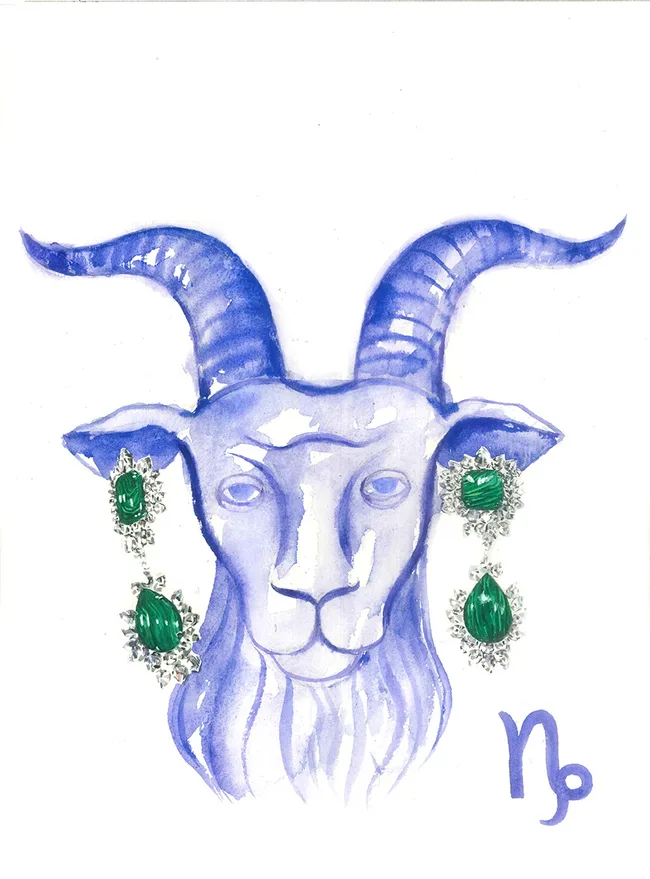 illustration for capricorn horoscope