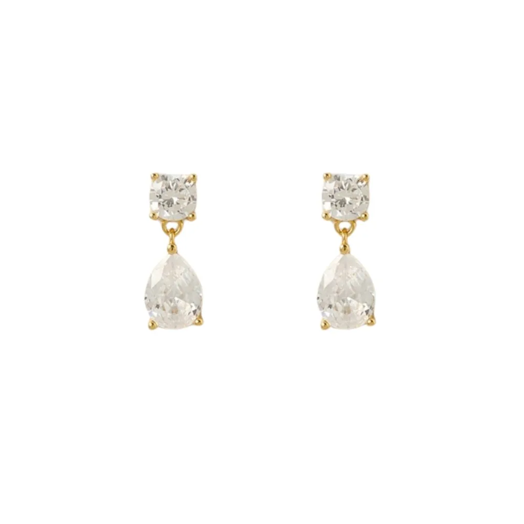 diamond bridal drop earrings