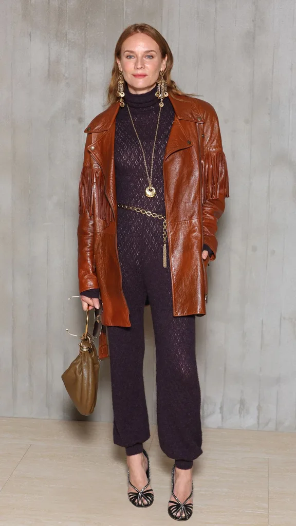 Diane Kruger attends the Chloé Womenswear Spring-Summer 2025 show as part of Paris Fashion Week on September 26, 2024 in Paris, France.