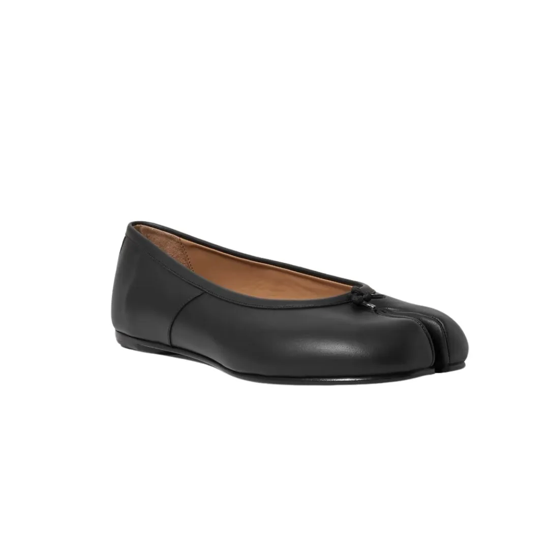 Maison Margiela Tabi Split Toe Leather Ballet Flats 