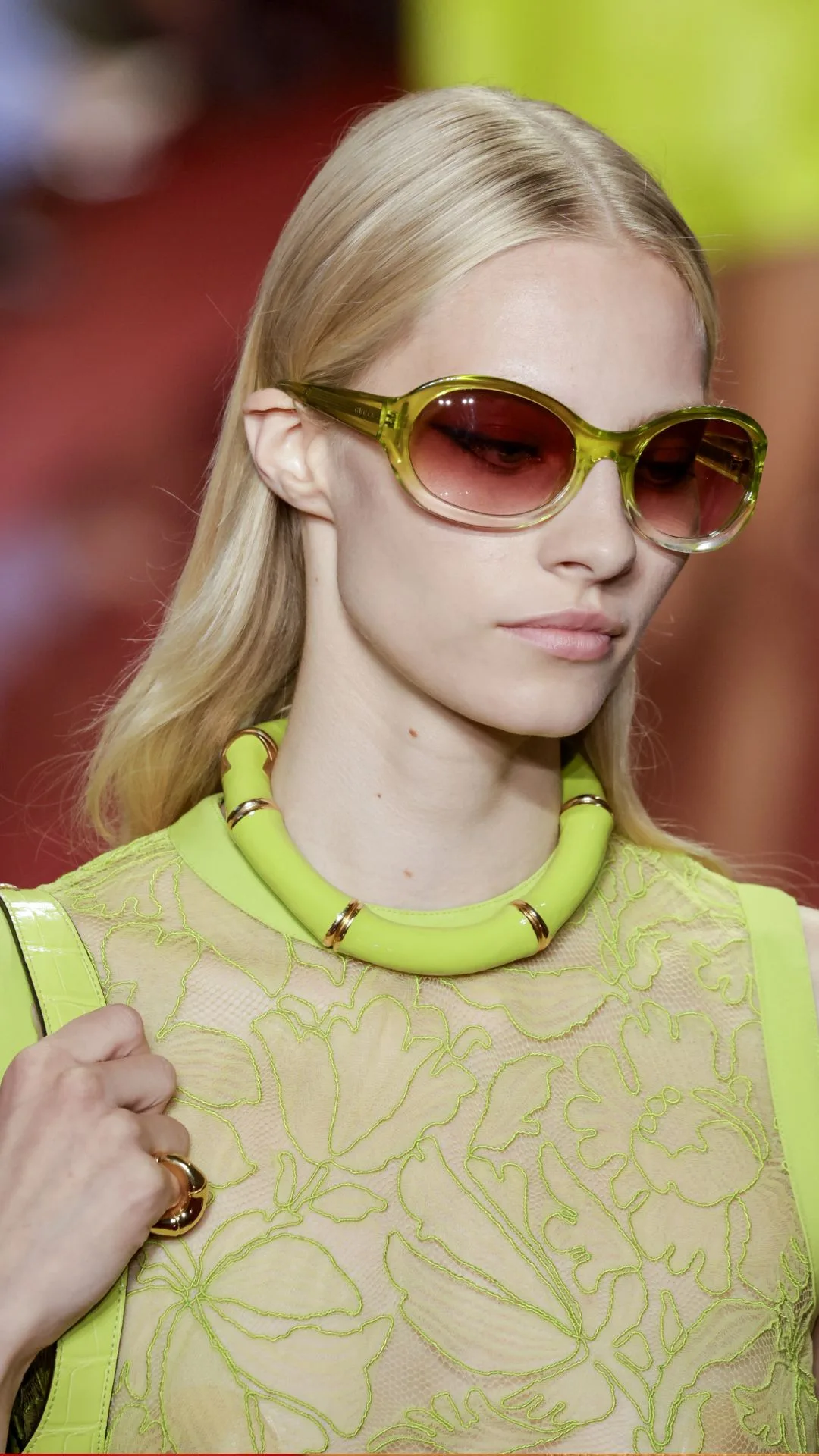 A model walks the runway during the Gucci Ready to Wear Spring/Summer 2025 fashion show as part of the Milan Fashion Week on September 20, 2024 in Milan, Italy.