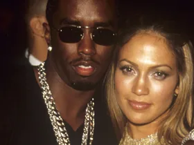 Jennifer Lopez and Sean "P. Diddy" Combs during 1999 MTV Music Awards Arrivals at Lincoln Center in New York City, New York, United States, 9th September 1999.