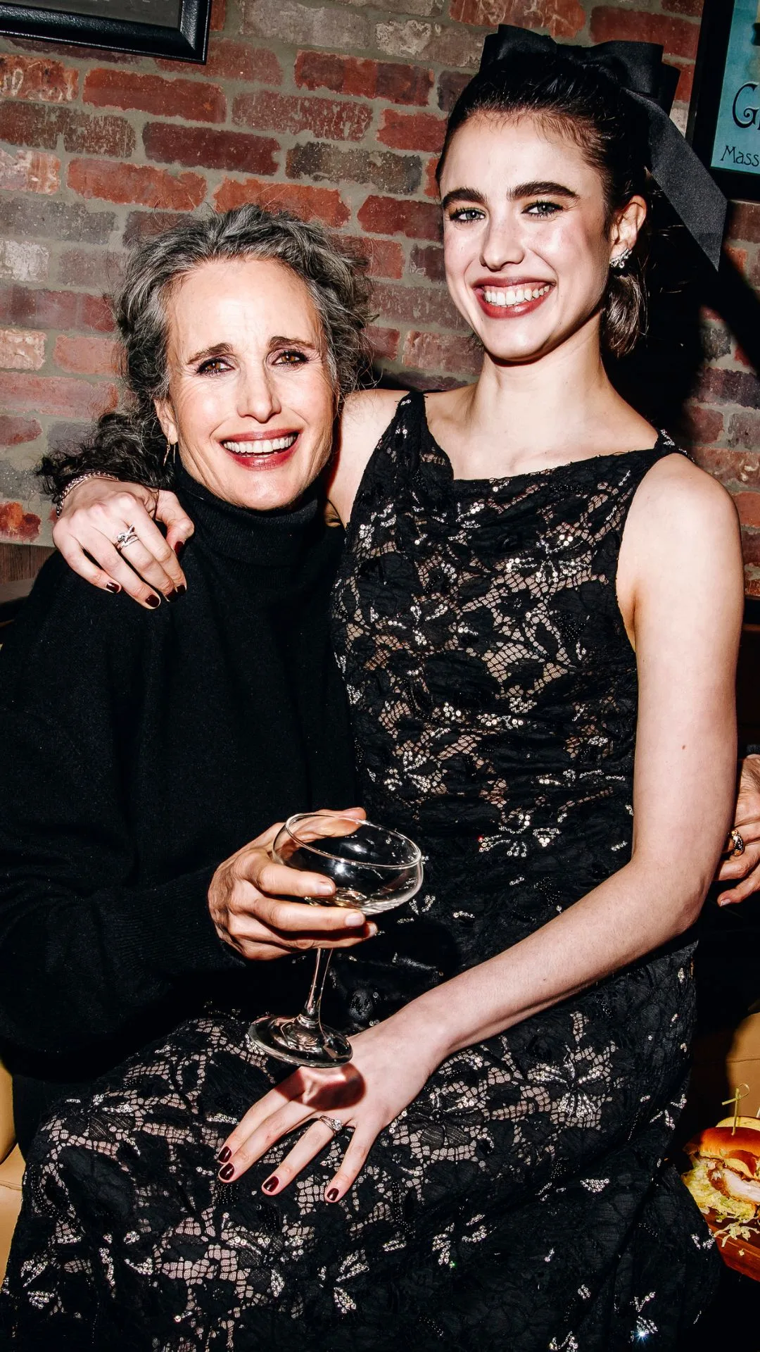 Andie MacDowell and Margaret Qualley at the New York premiere of "Drive-Away Dolls" held at AMC Lincoln Square 13 on February 20, 2024 in New York City.