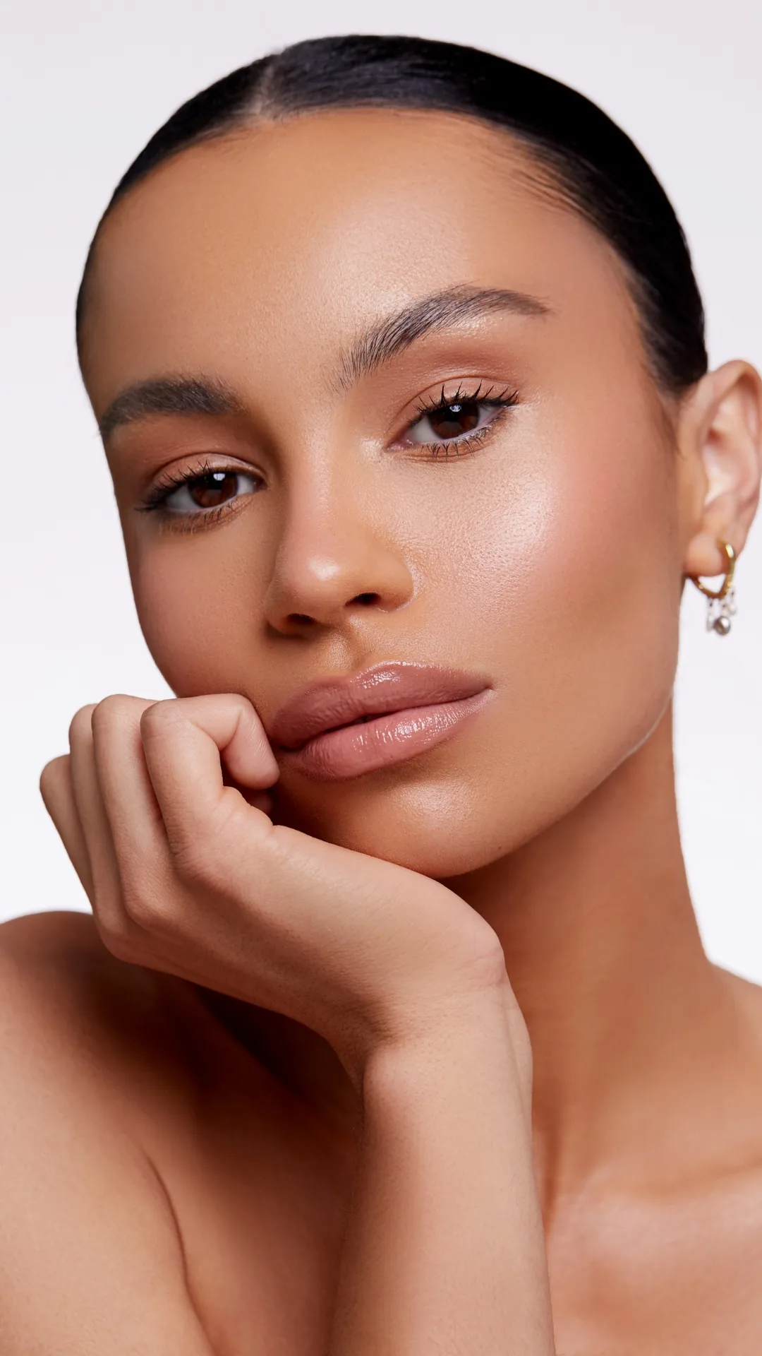 Close up shot of a woman's face