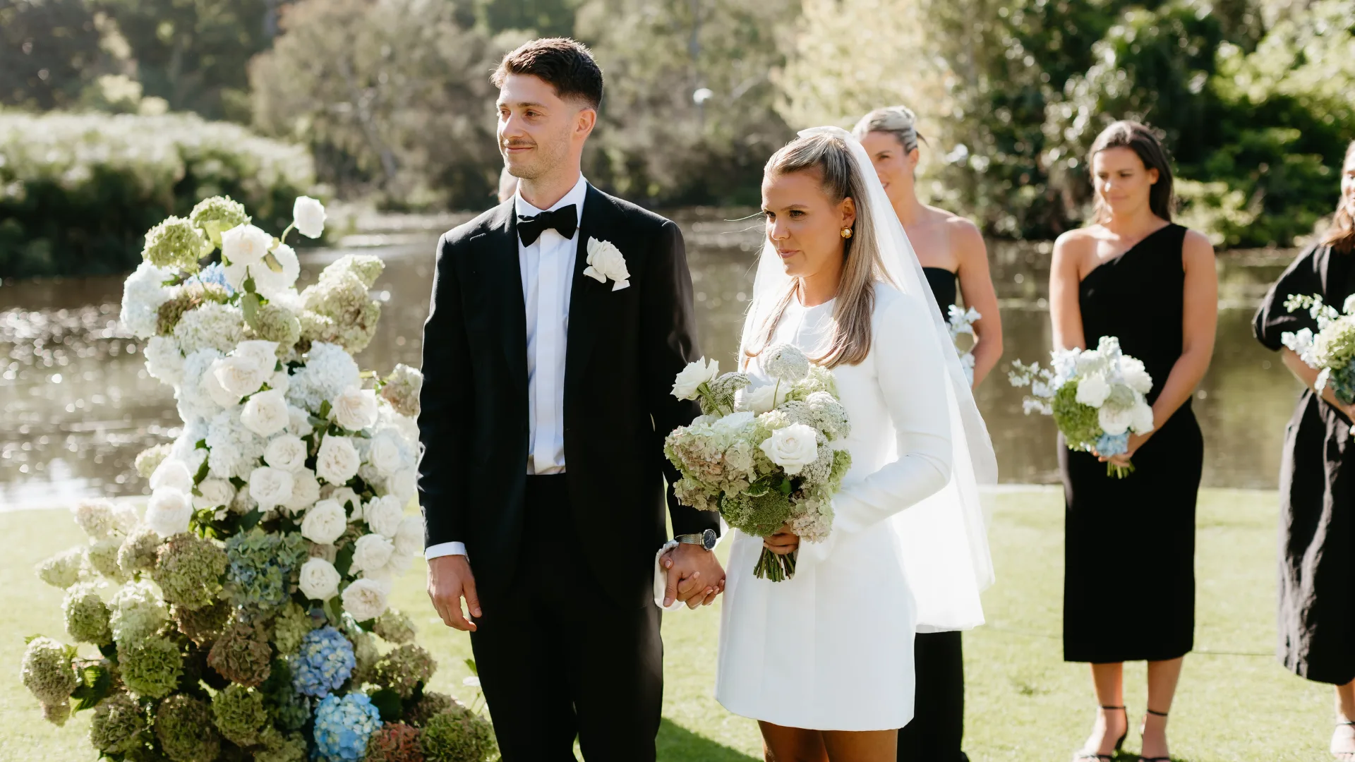 Bride Zara McDonald and husband Oliver Keogh share their wedding with ELLE Australia.