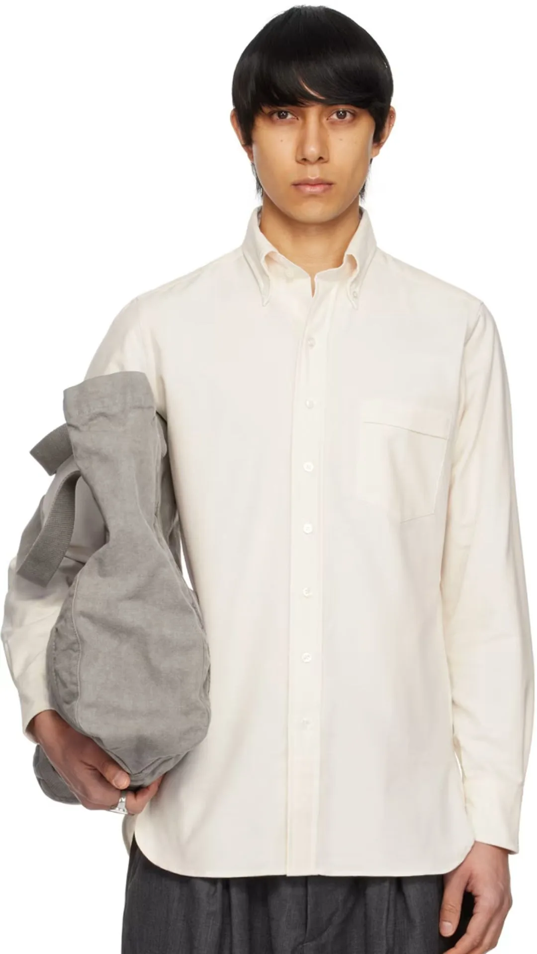 Drake's Off-White Button-Down Shirt