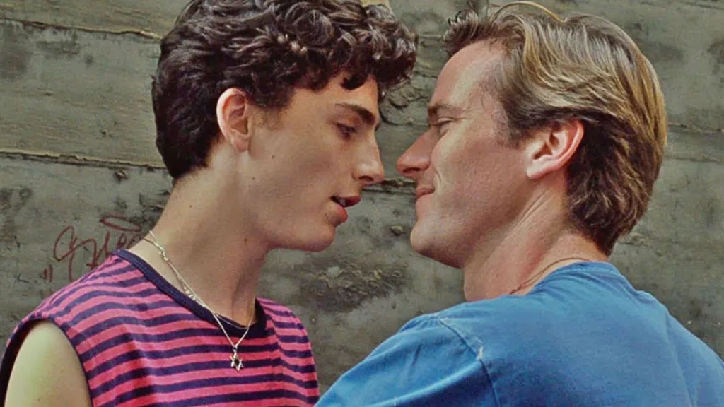 Timothee Chalamet and Armie Hammer in Call Me by Your Name