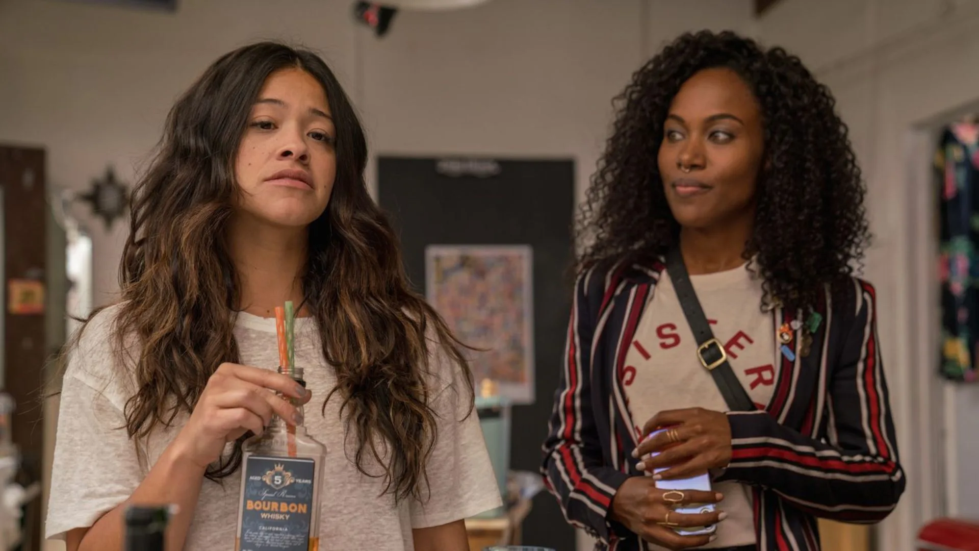 Gina Rodriguez and Dewanda Wise in Someone Great