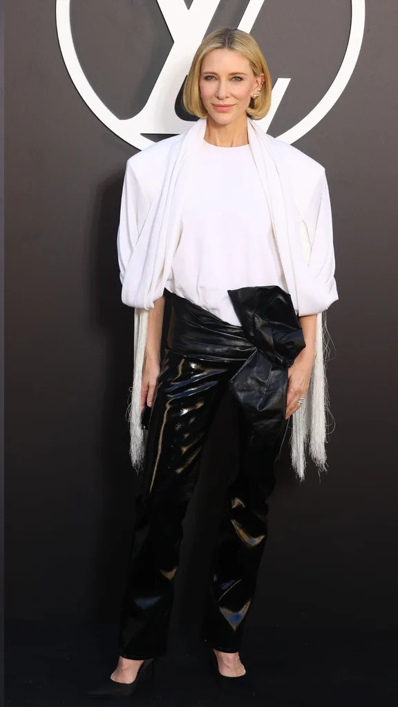 Cate Blanchett attends the Louis Vuitton Paris Womenswear Spring-Summer 2025 show as part of Paris Fashion Week on October 01, 2024 in Paris, France.