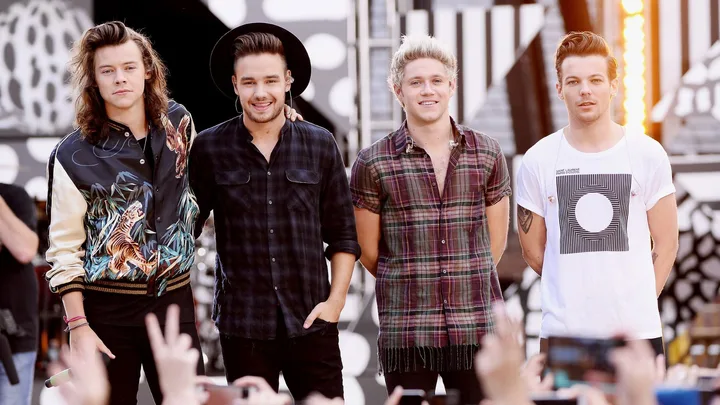 Harry Styles, Liam Payne, Niall Horan, and Louis Tomlinson of One Direction perform on ABC's "Good Morning America" at Rumsey Playfield, Central Park on August 4, 2015 in New York City.