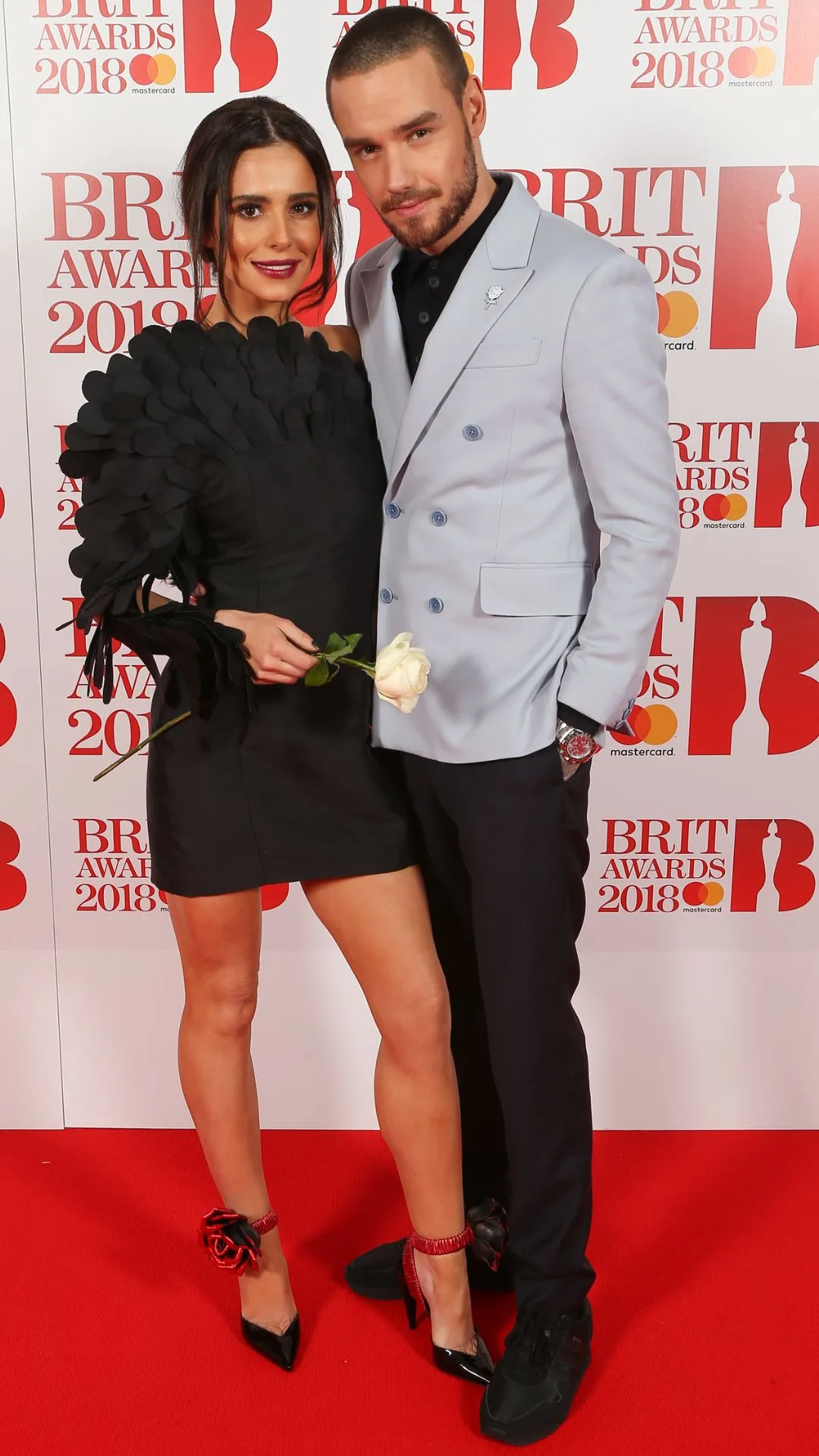 Cheryl and Liam Payne attend The BRIT Awards 2018 Red Carpet, The O2, London, UK, Wednesday 21 Feb 2018. (