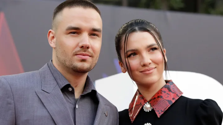 Liam Payne and Maya Henry attend the "Ron's Gone Wrong" World Premiere during the 65th BFI London Film Festival at The Royal Festival Hall on October 09, 2021 in London, England.