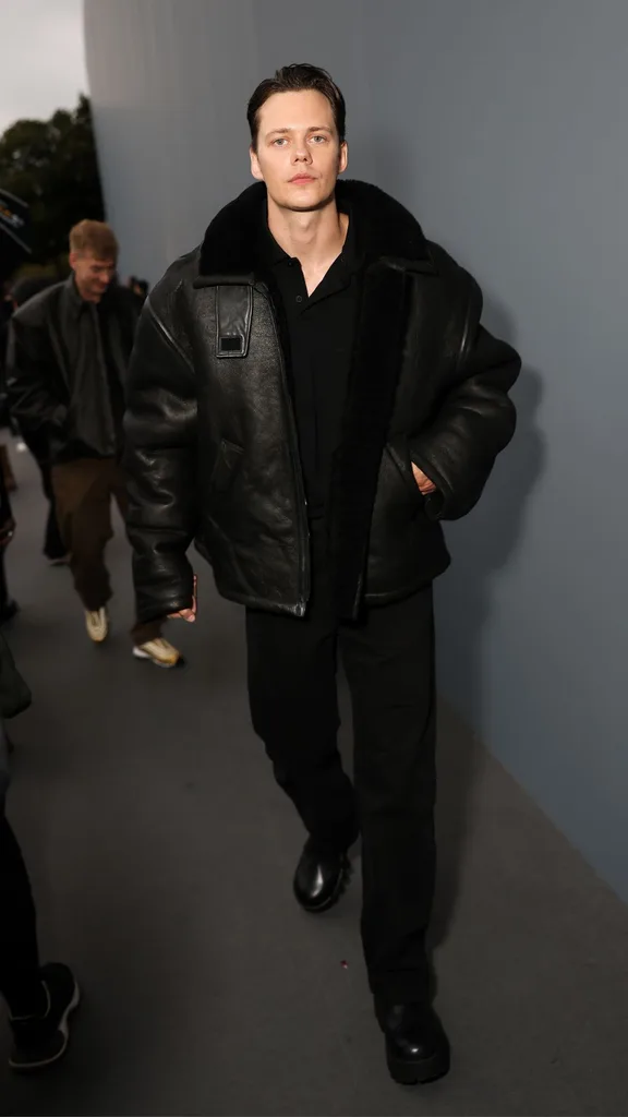 Bill Skarsgård attends the Balenciaga Paris Womenswear Spring-Summer 2025 show as part of Paris Fashion Week on September 30, 2024 in Paris, France.