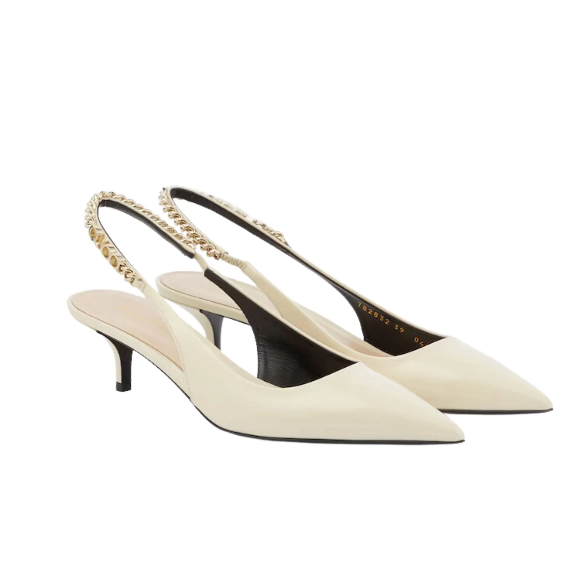 Gucci Signoria Leather Slingback Pumps 