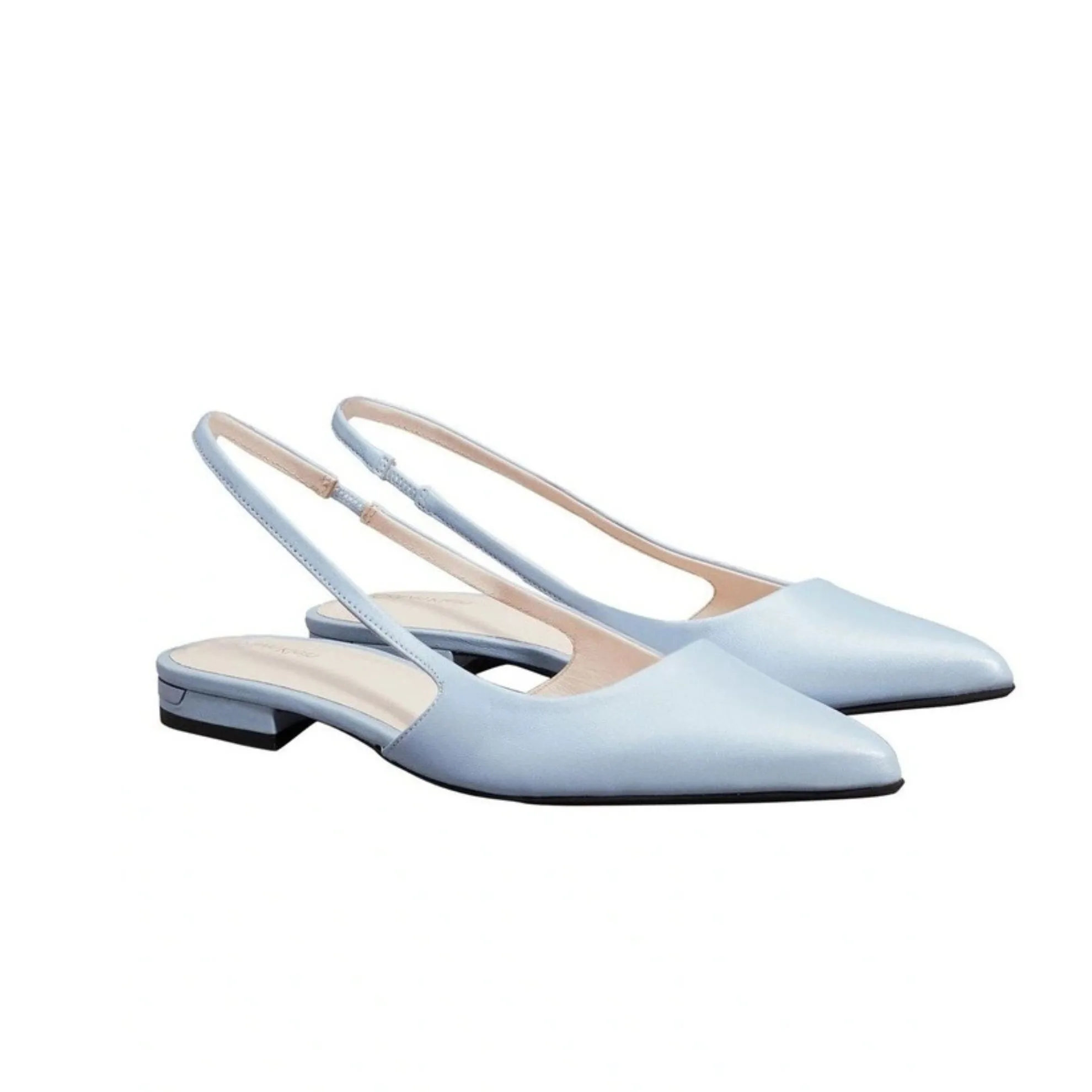 Calvin Klein Leather Slingback Ballerinas in Blue