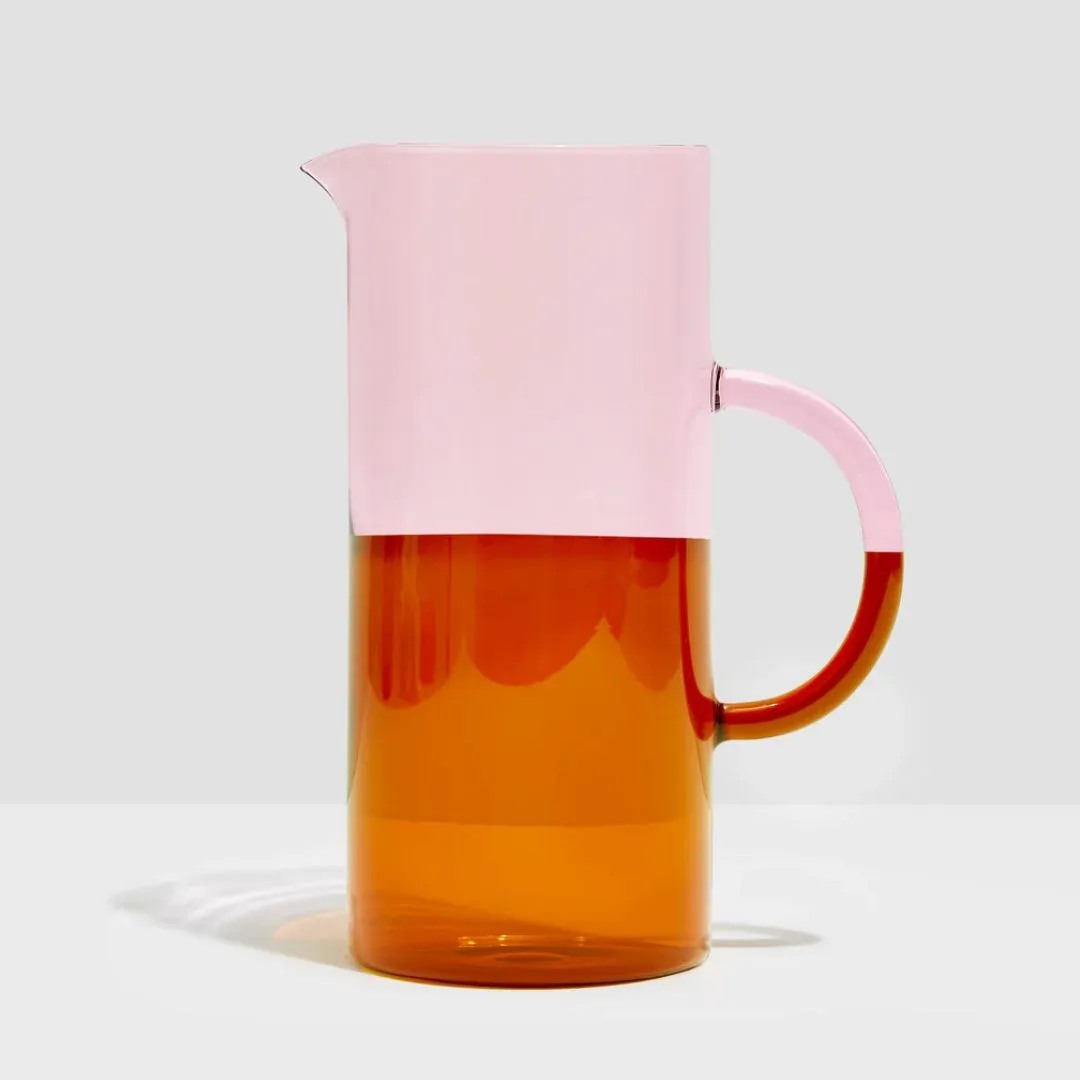 Fazeek, Two Tone Pitcher, Pink+Amber 