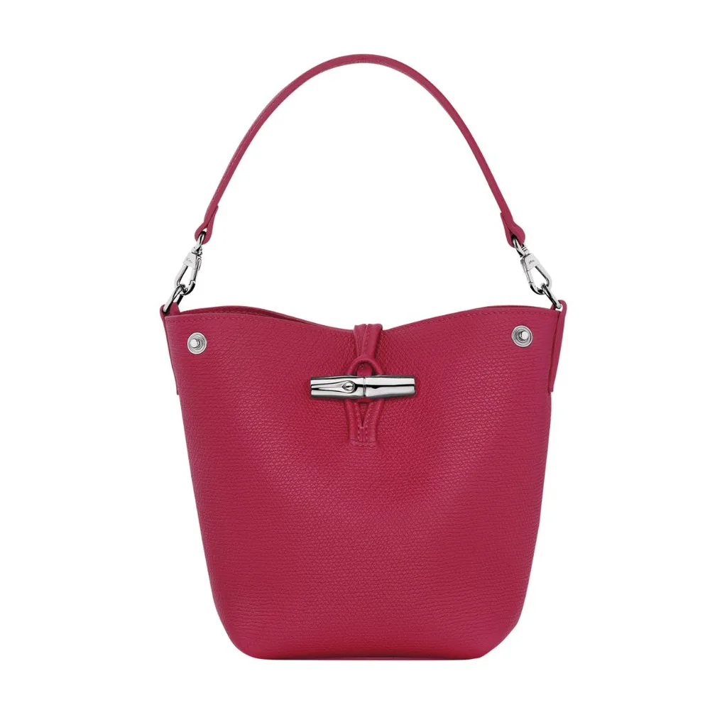 Lonchap Le Roseau XS Bucket bag in Beetroot