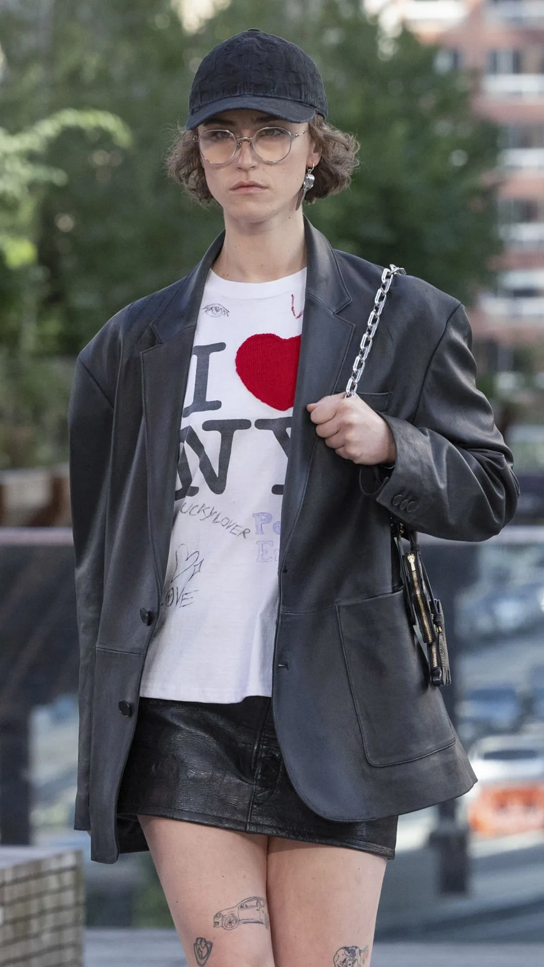 ella emhoff modelling for coach wearing i heart ny tshirt