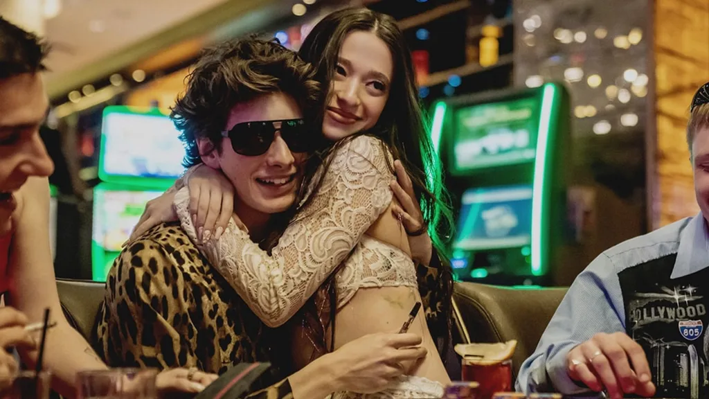 Mikey Madison and Mark Eidelstein in Anora