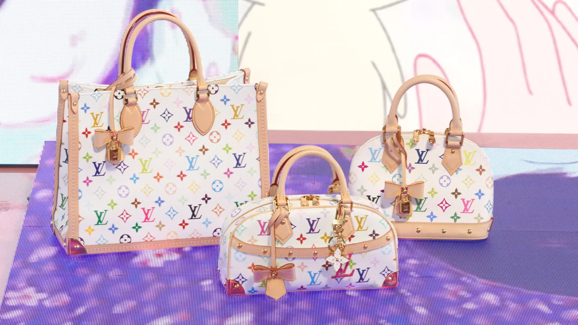 Louis Vuitton x Murakami handbags