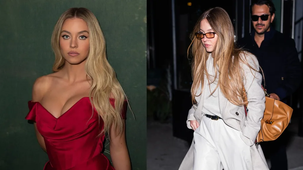 Sydney Sweeney's before and after hair
