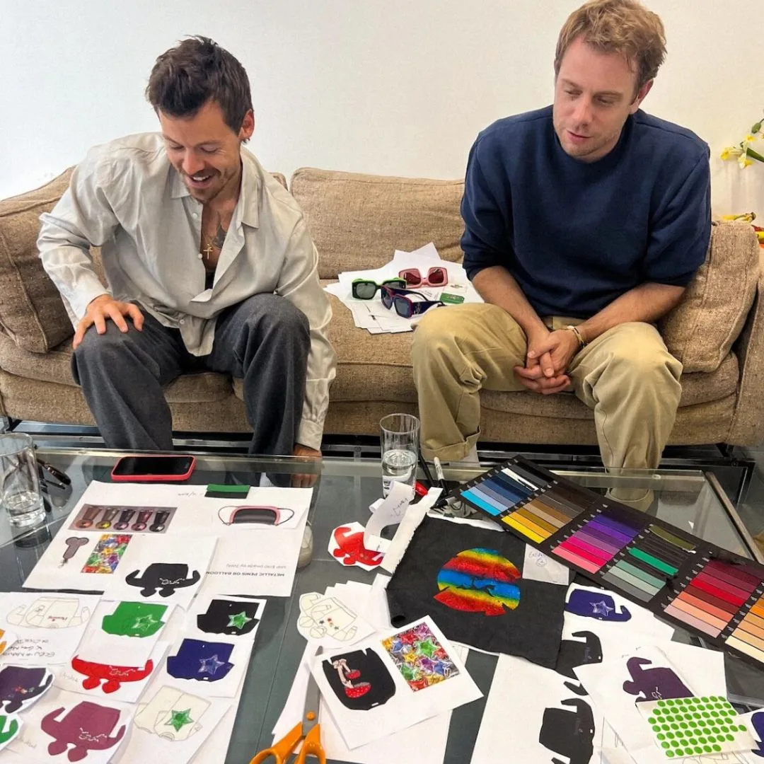 JW Anderson and Harry Styles at work on their collaboration 