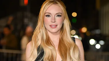 Lindsay Lohan attends the Our Little Secret screening at The Paris Theatre on November 18, 2024 in New York City.