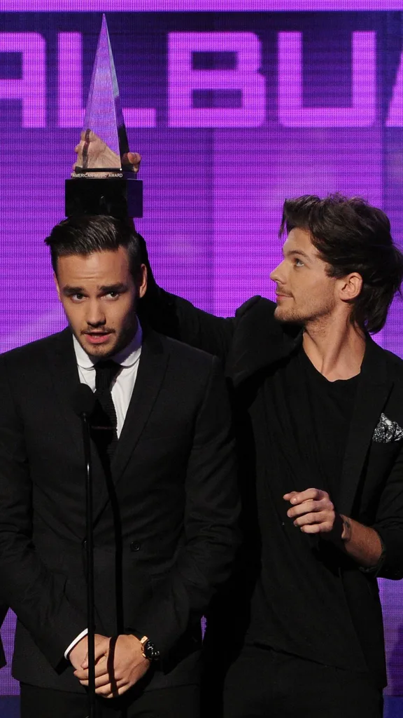 Louis Tomlinson and Liam Payne together on stage