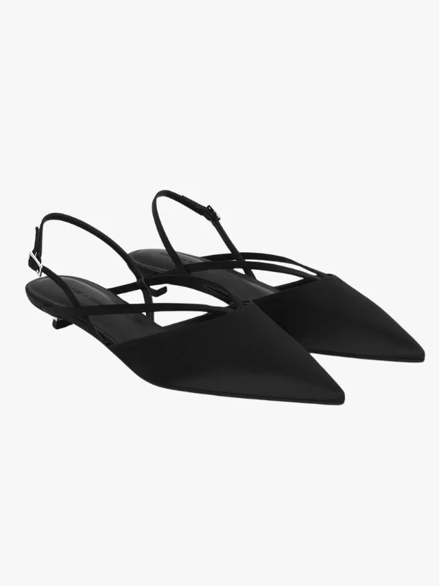 black friday shoe sales charles and keith covered open-back heels