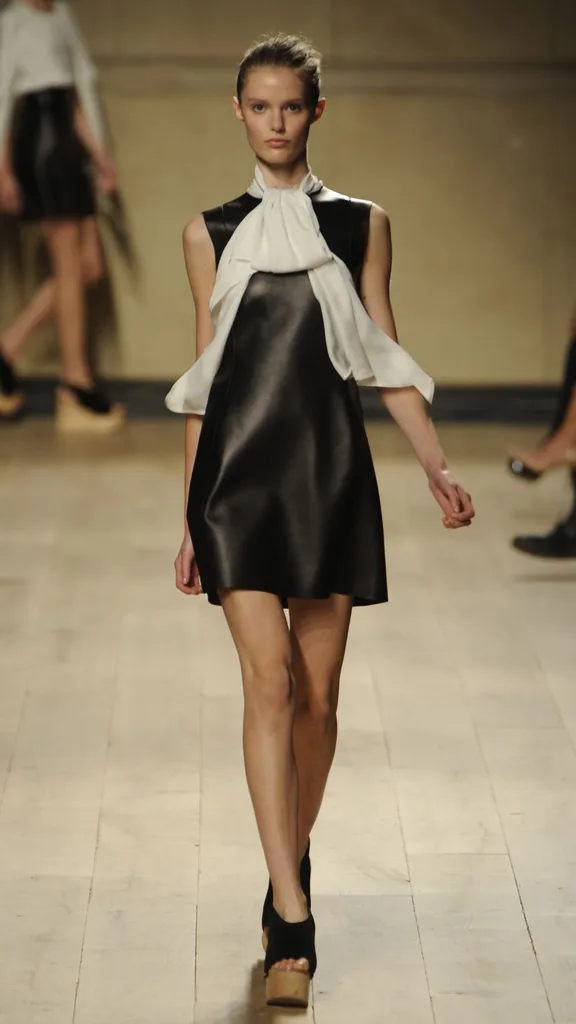 A model on the runway at Celine's spring 2010 show. Designed by Phoebe Philo.