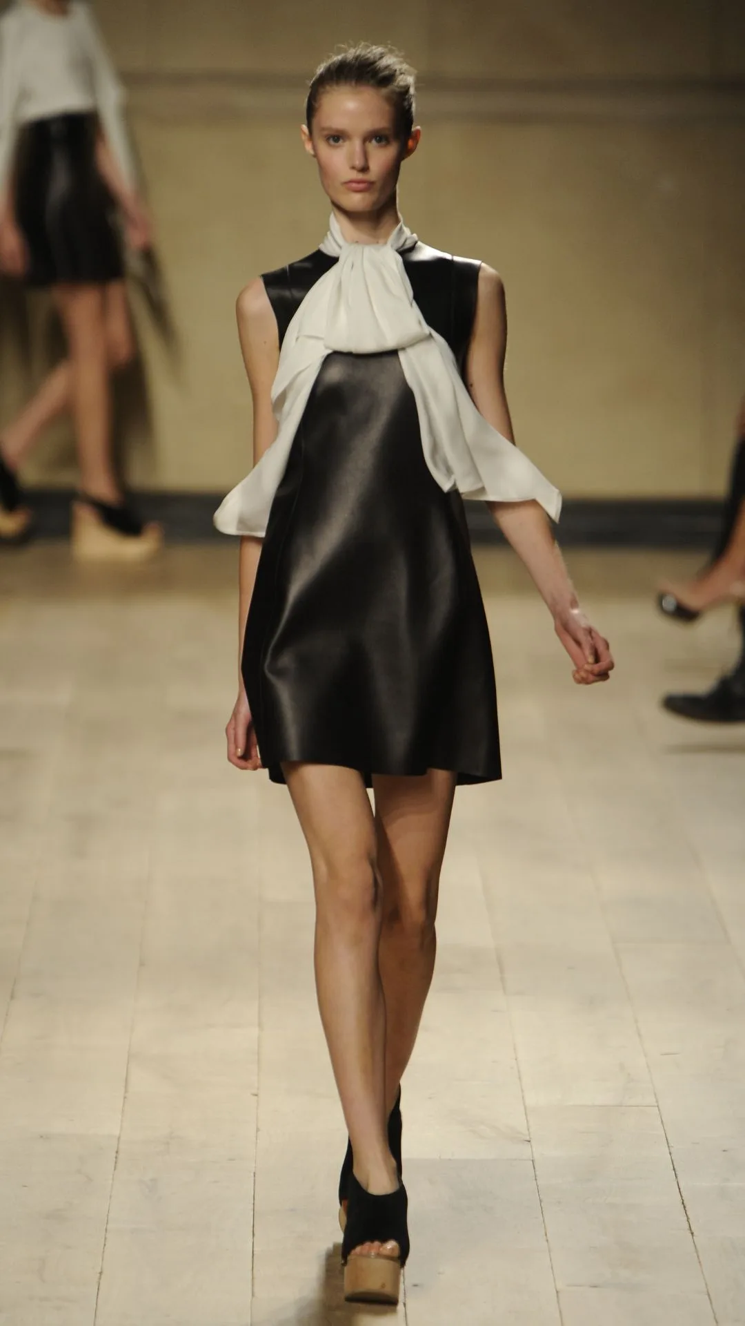 A model on the runway at Celine's spring 2010 show. Designed by Phoebe Philo. 