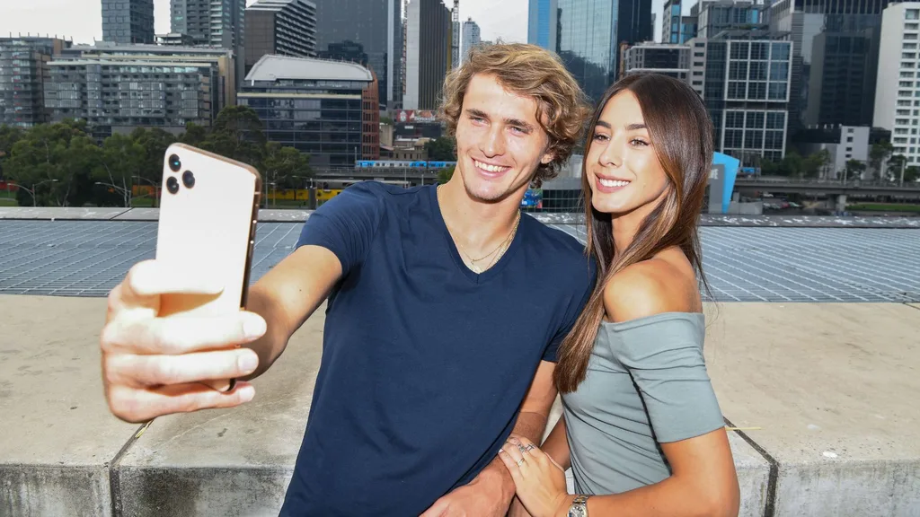 Alexander Zverev with ex-girlfriend Brenda Patea who filed a lawsuit against him alleging abuse in 2023