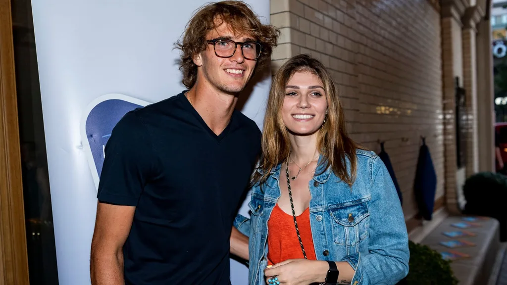 Olga Sharypova and Alexander Zverev in 2019