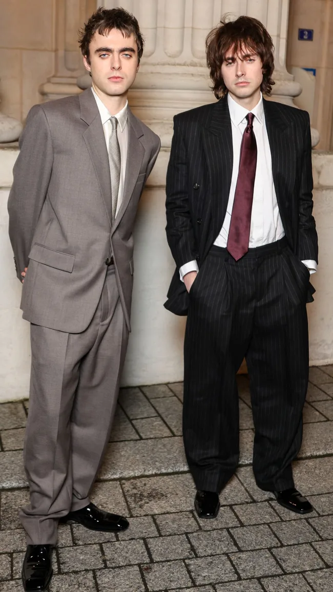 haute couture celebrity style lennon and gene gallagher at saint laurent