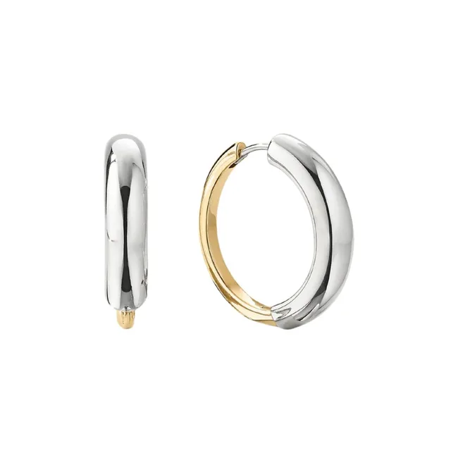 mixed metal jewellery hoop earrings