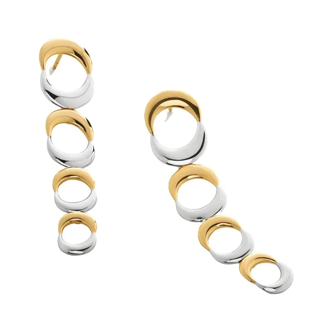 mixed metal jewellery earrings long