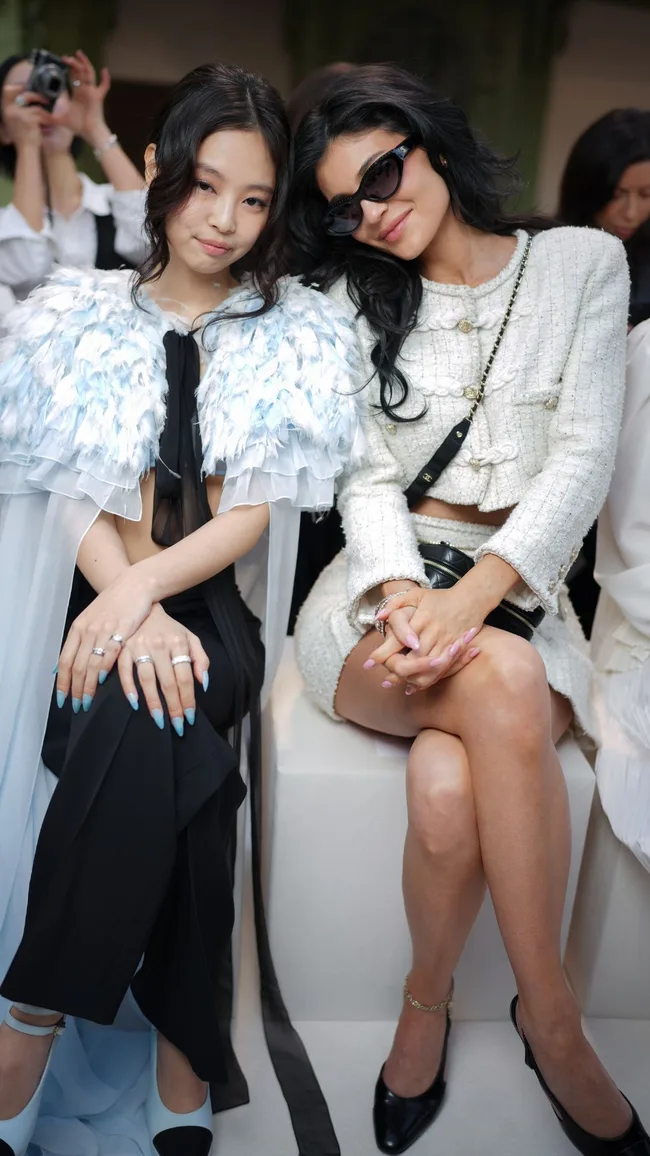 Kylie Jenner and Jennie Kim at Chanel SS25 Couture