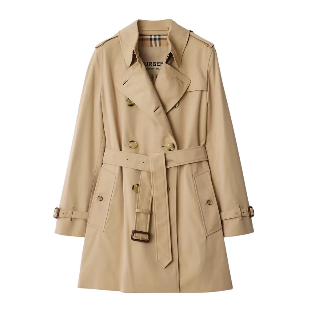 Trench-coat Anthro FEMITEX - Taille M (8-10) - Rose Poussiéreux - Ceinturé Doublé - Occasion Excellent état
