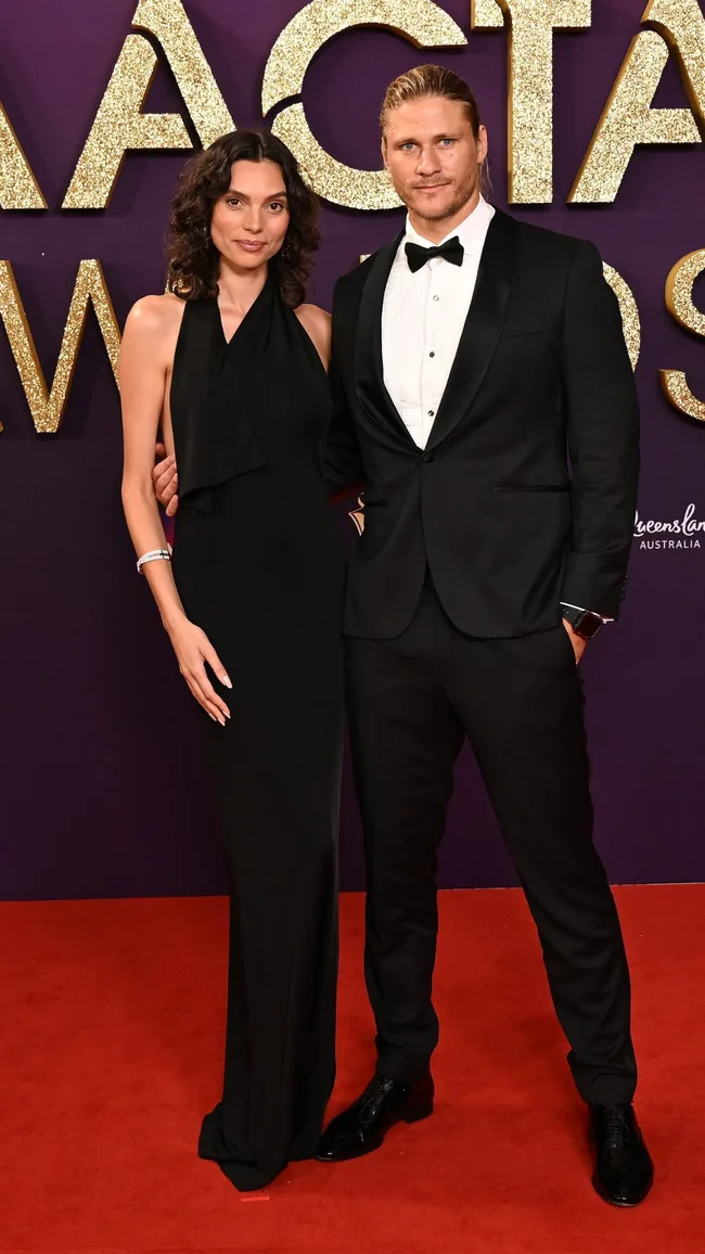 aacta awards red carpet 2025 charlee fraser joe davidson