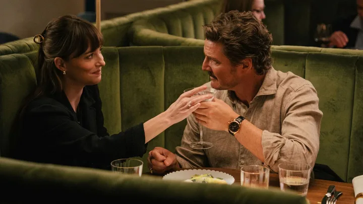 Dakota Johnson and Pedro Pascal in the materialists