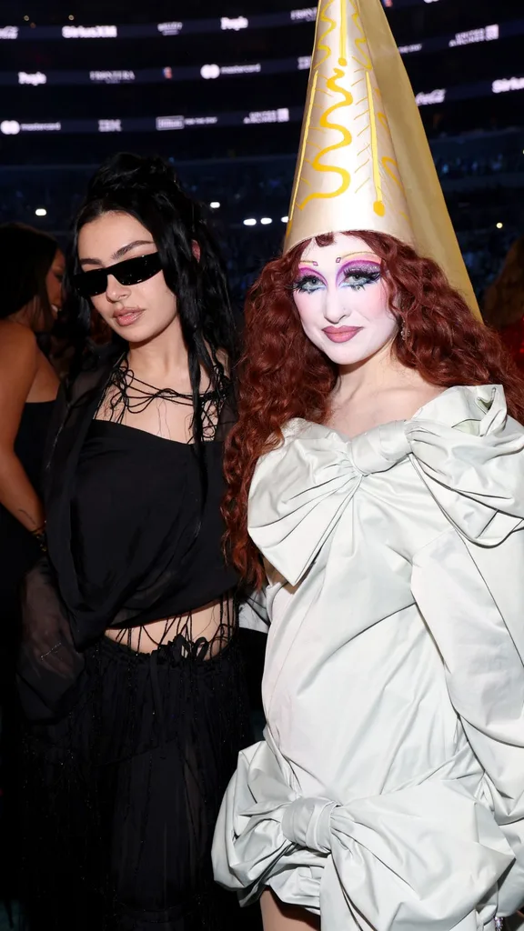 Chappell Roan and Charli XCX at the 2025 Grammy Awards