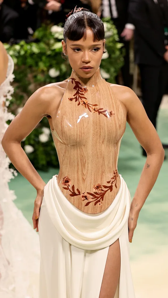 Taylor Russell wearing Loewe at the 2024 Met Gala