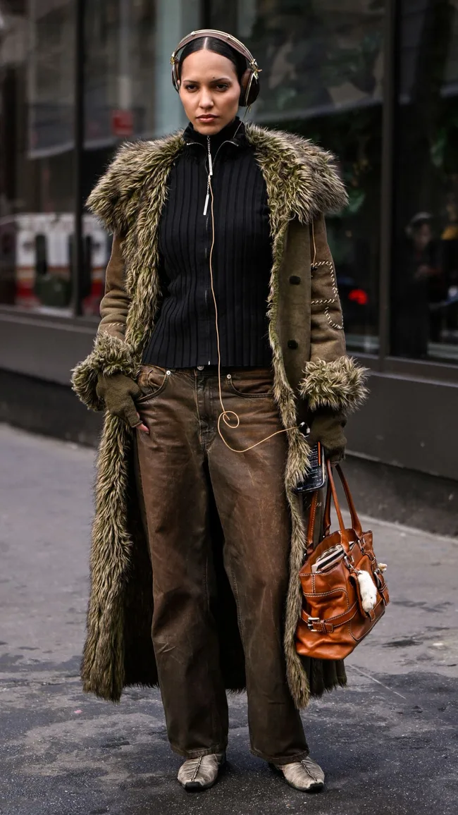 Guest at New York Fashion Week Fall 2025