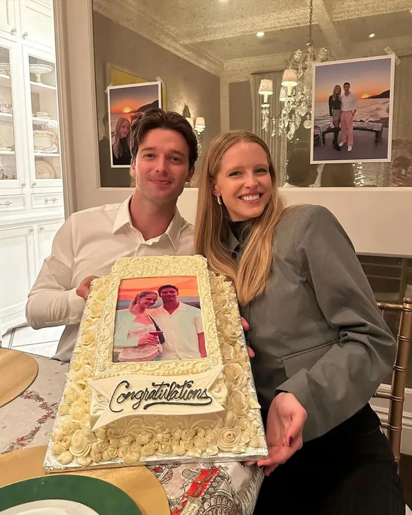 patrick schwarzenegger and partner abby champion engagement announcement