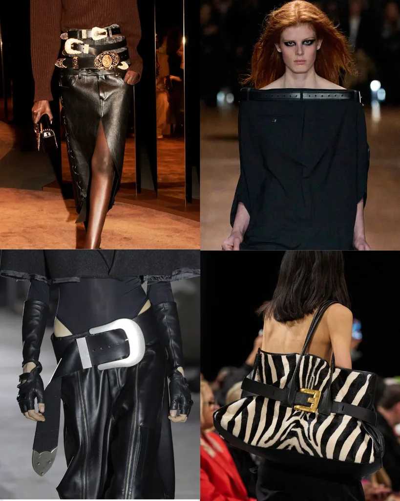 Belts were seen everywhere on the Autumn Winter runways including at Schiaparelli, Balmain, Hodakova and Vaquera