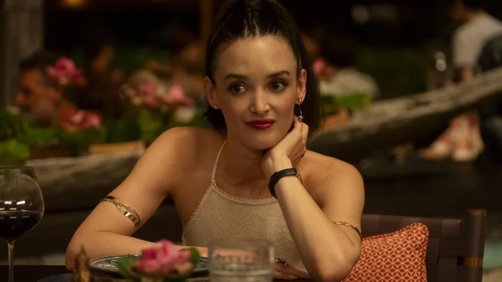 Charlotte Le Bon on the set of white lotus