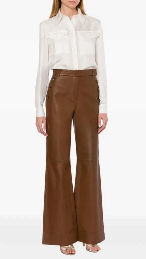 Alberta Ferretti leather trousers