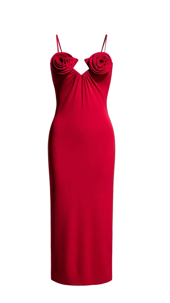 Magda Butrym H&M Rose Applique Strappy Dress