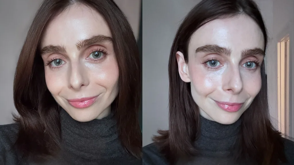 The Ordinary serum foundation before and after