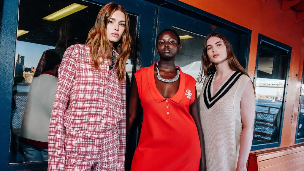 Backstage at Tommy Hilfiger RTW Spring 2025 as part of New York Ready to Wear Fashion Week held aboard the Staten Island Ferry the MV John F. Kennedy on September 8, 2024 in New York, New York.